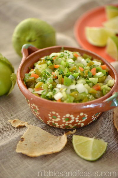 Pico De Gallo Verde Nibbles And Feasts