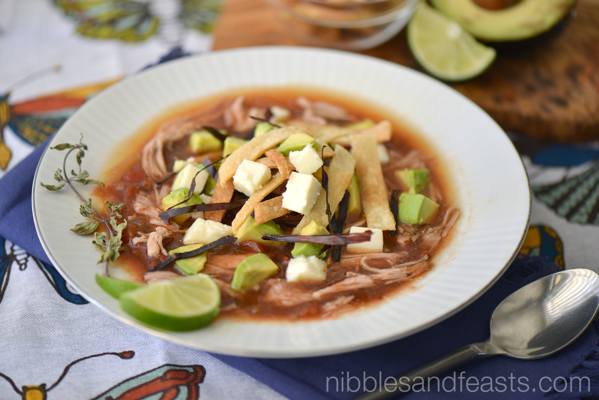 Slow Cooker Turkey Tortilla Soup Nibbles and Feasts