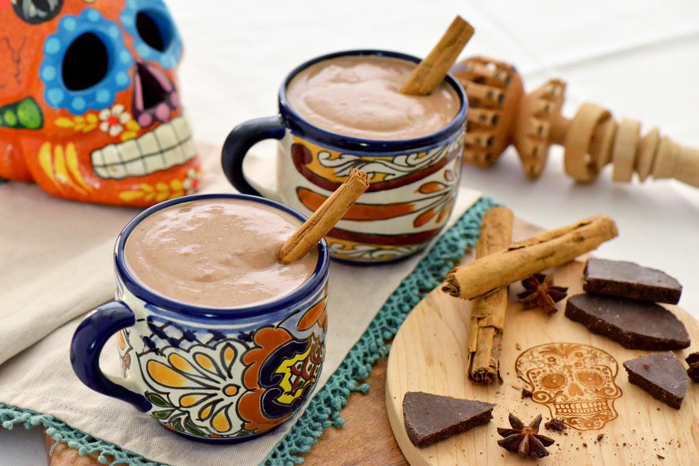 Traditional Mexican Atole with a Touch of Chocolate