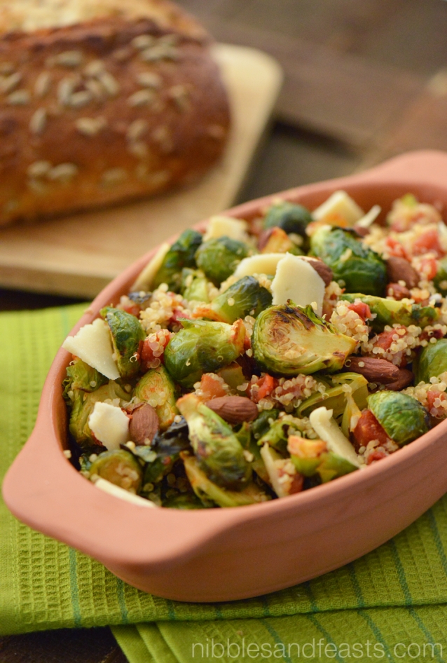 Brussels Sprouts Quinoa Salad » Nibbles and Feasts