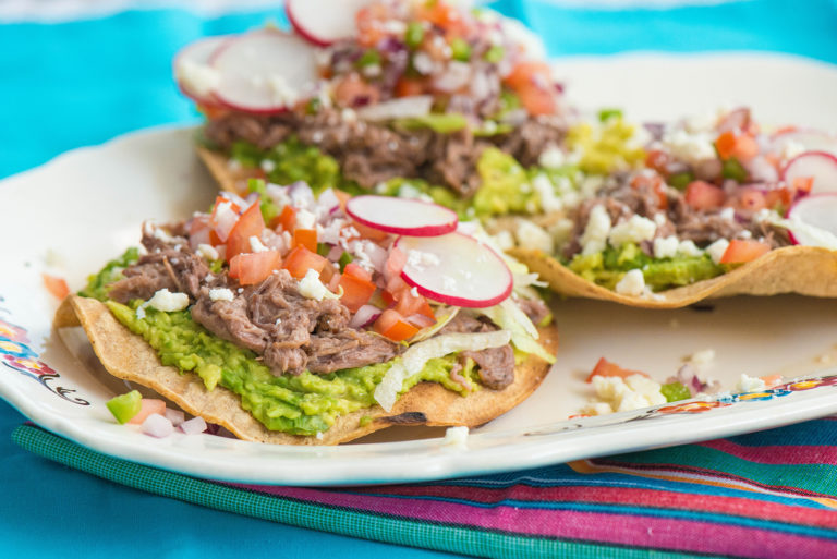 Slow Cooker Shredded Beef Tostadas Nibbles And Feasts 9025