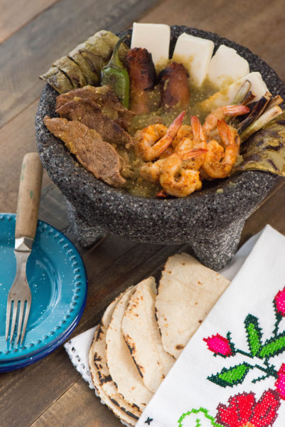 Molcajete For Two! Molcajete Mixto! - La Piña en la Cocina