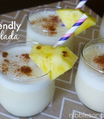 kid friendly pina colada Nibblesandfeasts.com