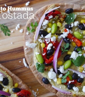 Basil Pesto Hummus Tostada