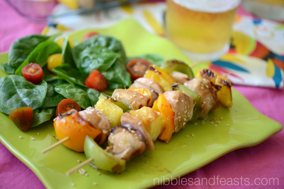 Pineapple Teriyaki Chicken Skewers Nibbles and Feasts