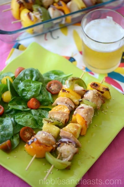 Pineapple Teriyaki Chicken Skewers