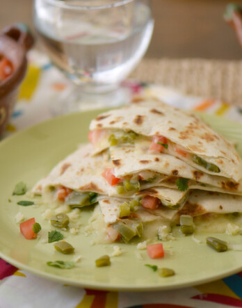 Cactus salad quesadilla