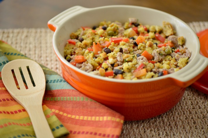 Southwest Cornbread Chicken - Nibbles and Feasts