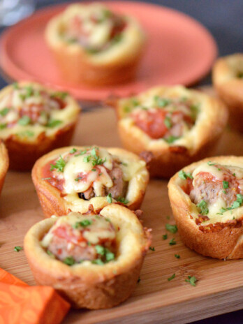 Cheesy Meatball Cups