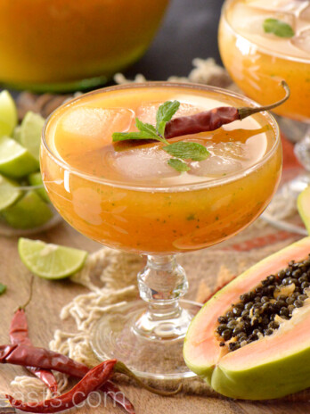 minty papaya margarita