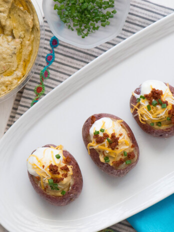 Hummus Stuffed Potatoes