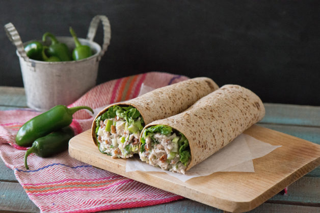 Mexican Turkey Salad Wrap - Nibbles and Feasts