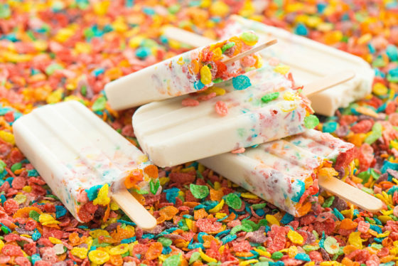 Coconut Milk and Cereal Frozen Pops - Nibbles and Feasts