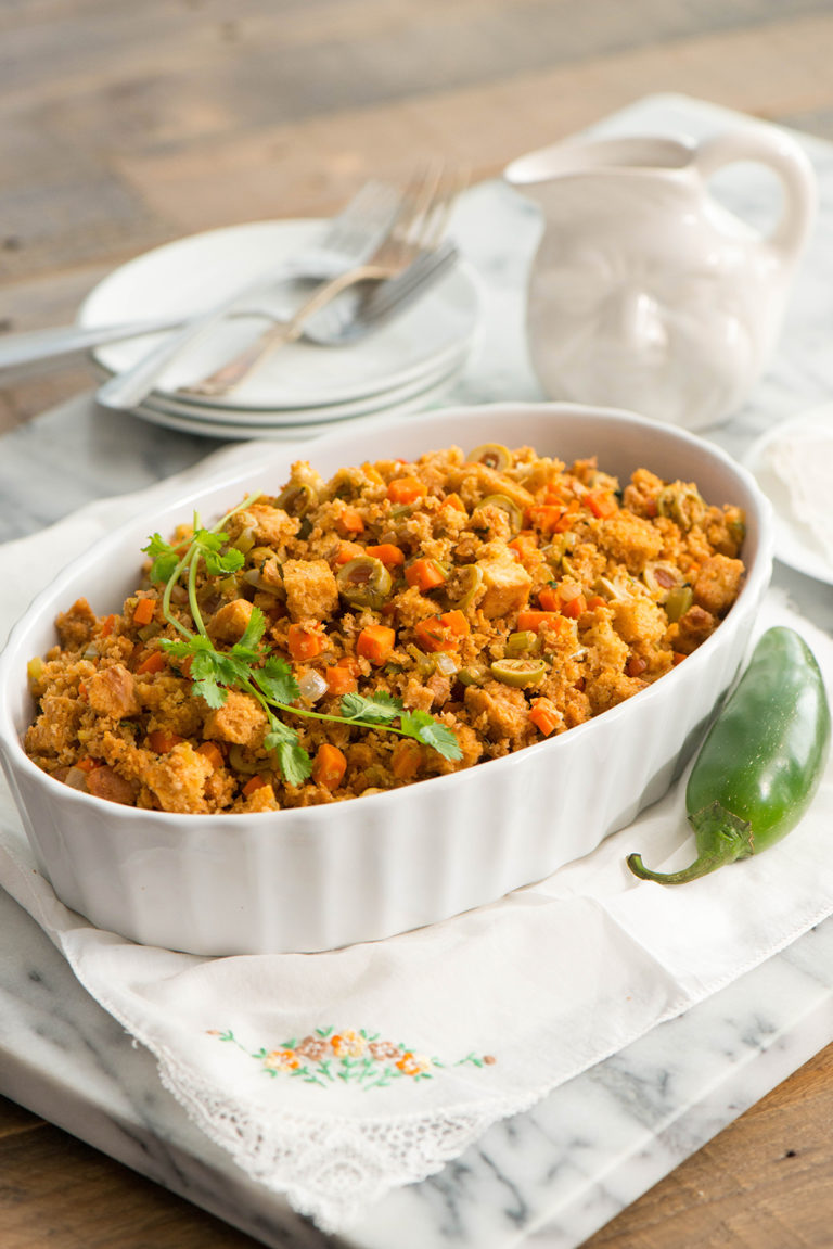 Soy Chorizo Stuffing Nibbles and Feasts