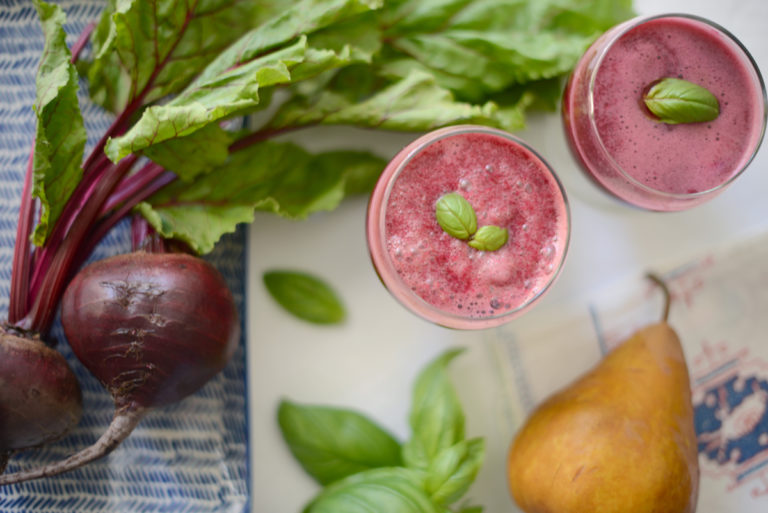 Beet Pear and Basil Juice Nibbles and Feasts