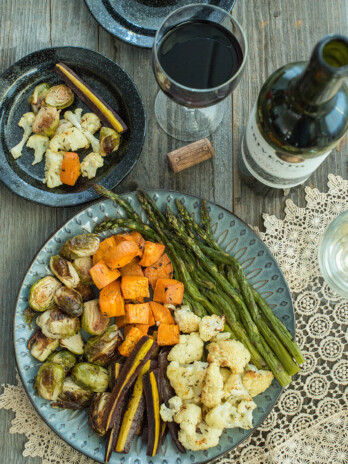 Roasted Vegetables with Trivento Malbec