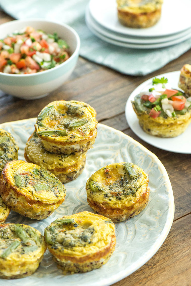 Mini Bulgur and Quinoa Frittatas with Green Beans and Dried Tomatoes ...