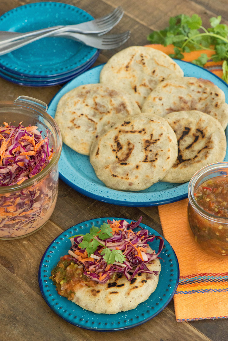 Bean And Cheese Pupusas With Curtido - Nibbles And Feasts