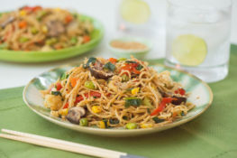 Frozen Veggies Stir Fry with Noodles - Nibbles and Feasts
