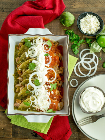 Chicken Enchiladas Tricolor