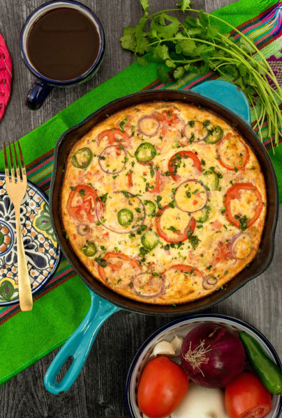 Mexican Style Frittata with Potatoes and Guacamole Salsa - Nibbles and ...