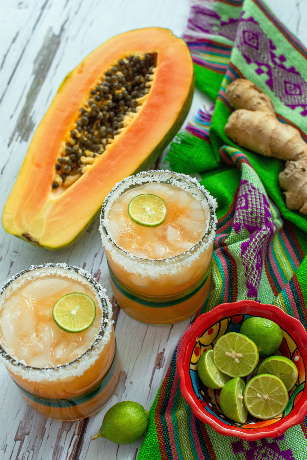 Papaya and Ginger Agua Fresca Nibbles and Feasts