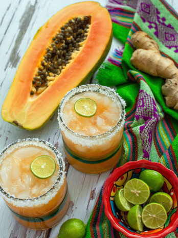 papaya and ginger agua fresca