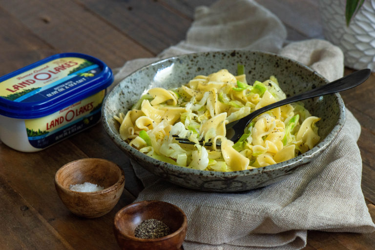 Buttery Noodles with Cabbage