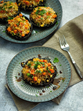 Quinoa Stuffed Balsamic Mushrooms