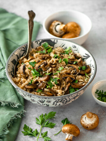 Mushroom and Green Onion Rice