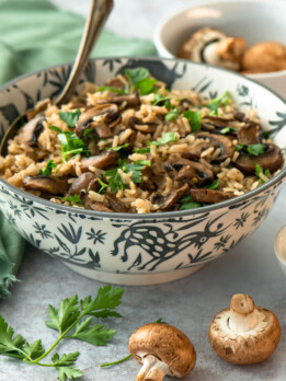 Mushroom and Green Onion Rice