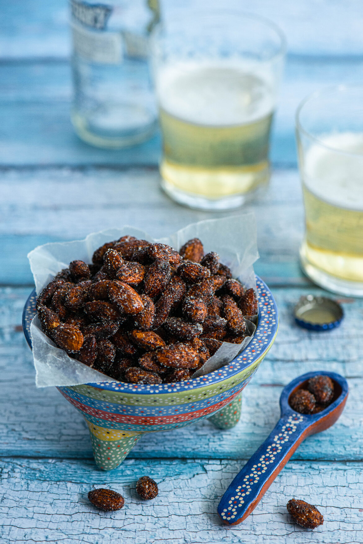 Sweet And Spicy Balsamic Roasted Almonds Nibbles And Feasts