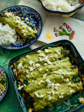 vegetable enchiladas poblanas