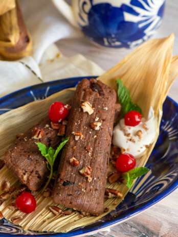 Chocolate Cherry Tamales with Pecans