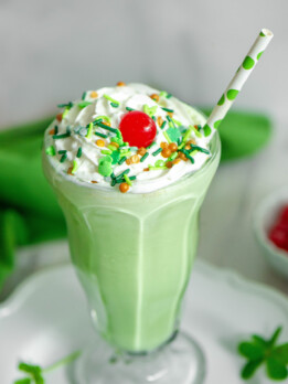 homemade shamrock shake