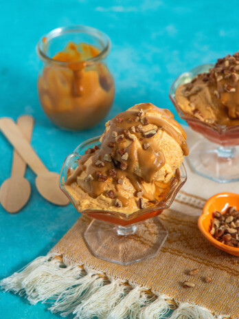 carrot ice cream with dulce de leche