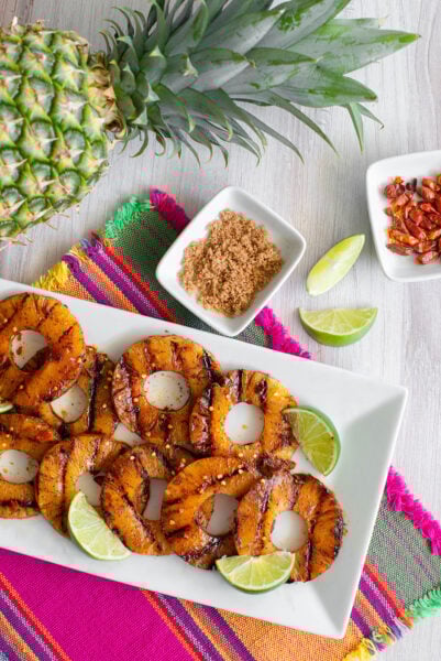 Sweet and Spicy Grilled Pineapple