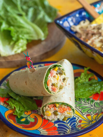 Mexican chicken salad wrap