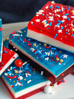 Red White Blue Gelatina Squares