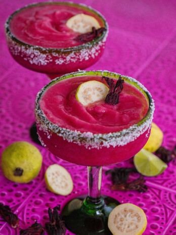 Frozen Guava Hibiscus Margarita