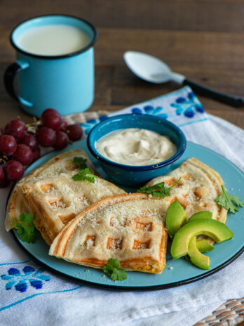 Breakfast Waffle Quesadilla