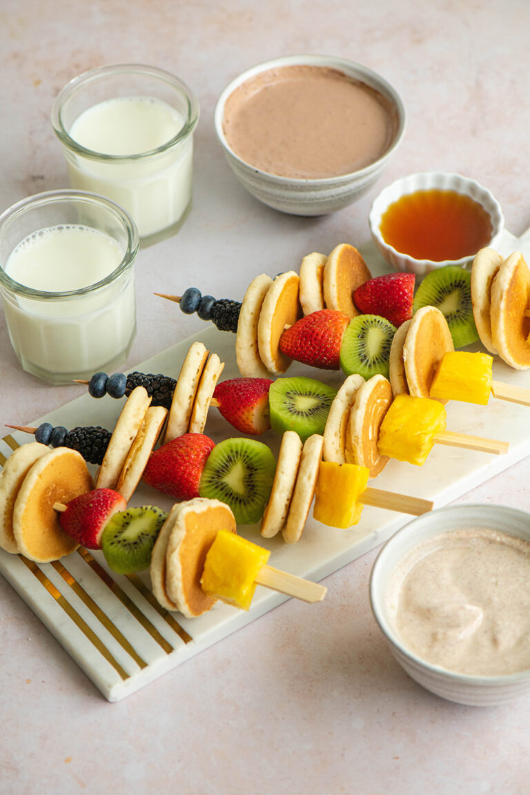 Pancake and Fruit Skewers Nibbles and Feasts