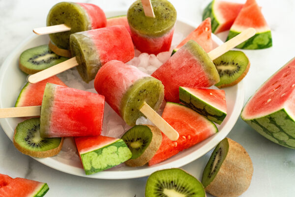 Watermelon Kiwi Paletas - Nibbles and Feasts