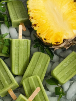 Watercress Pineapple Coconut Paletas