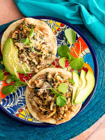 Chicken Tostadas with Watercress