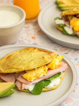 Cottage Cheese Breakfast Flatbread Sandwich