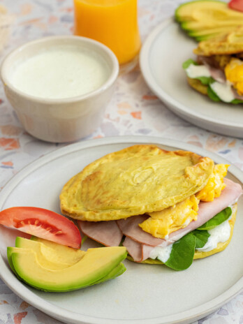 Cottage Cheese Breakfast Flatbread Sandwich