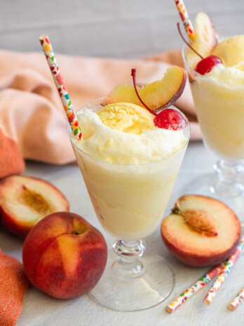 Peach Ice Cream Float