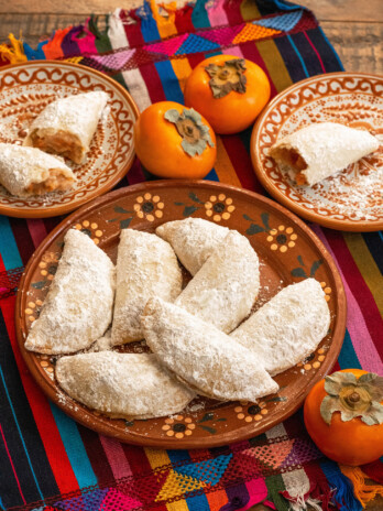 Persimmon and cream cheese empanadas