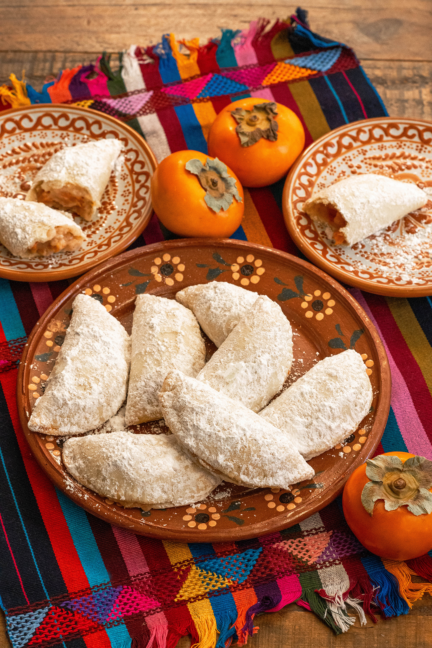 Persimmon and cream cheese empanadas